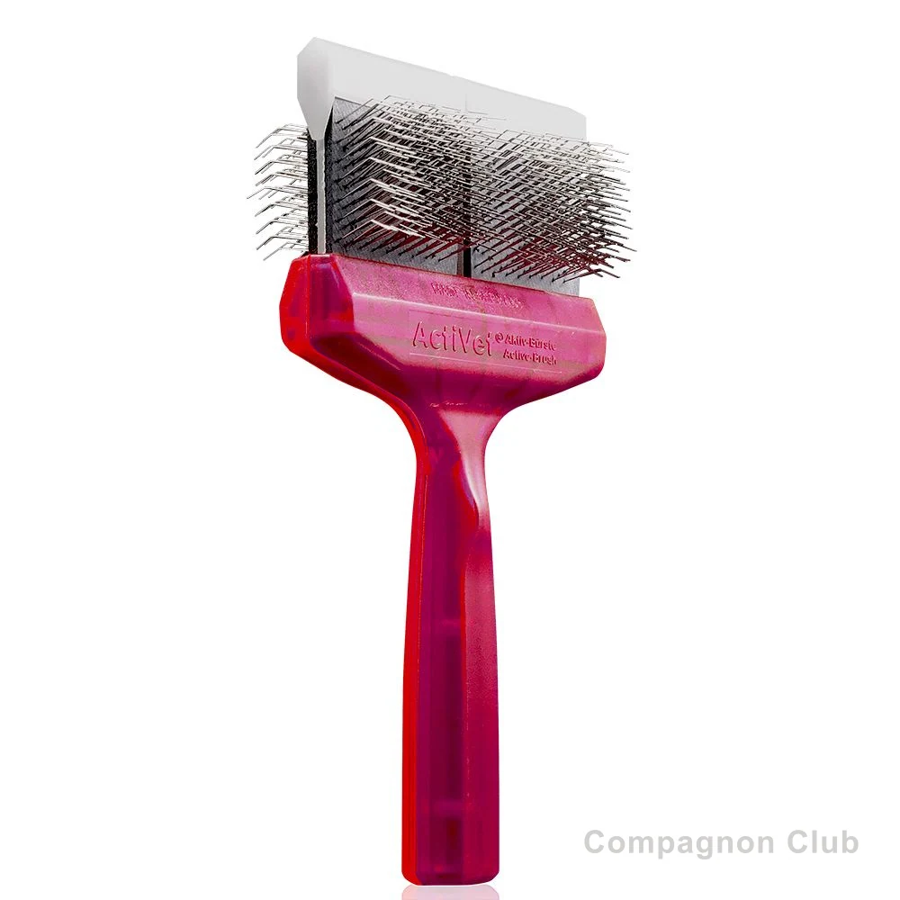 Brosse ActiVet Tuffzapper Coater DUO - Double large 9 cm - produit boutique ActiVet
